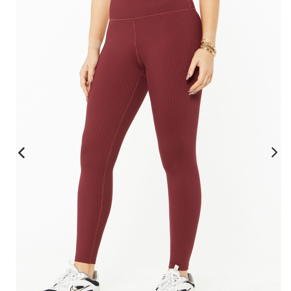 NEW SoulCycle Burgundy Ribbed Set - Picture 5 of 11